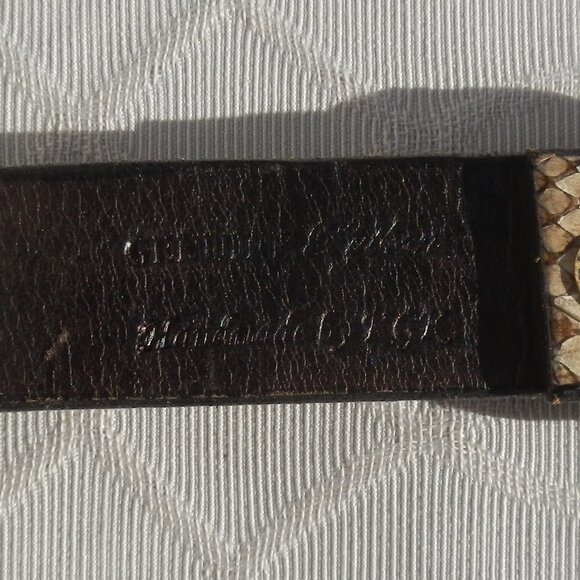 Lauren Dinardo  Snake Skin Belt with Natural Agate Buckle main image 5